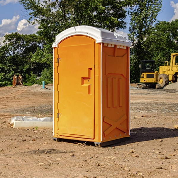 how often are the portable restrooms cleaned and serviced during a rental period in Simpsonville MD